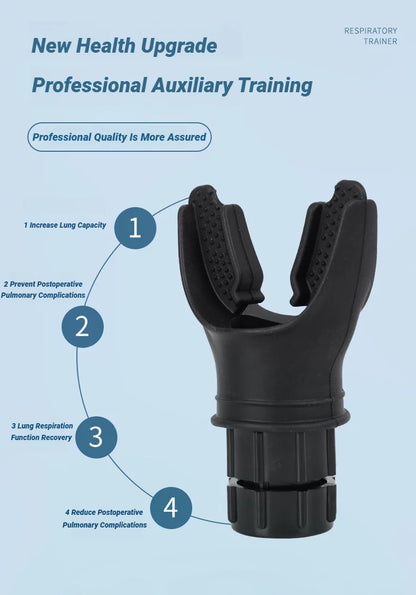 Portable Breathing Exercise Lungs Portable Breath Fitness Sports Exerciser Device Endurance Workout with Adjustable Resistances