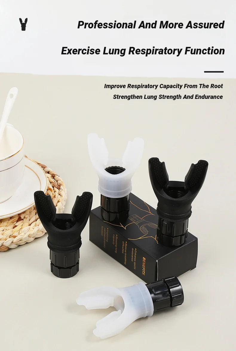 Portable Breathing Exercise Lungs Portable Breath Fitness Sports Exerciser Device Endurance Workout with Adjustable Resistances